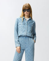 Denim shirt with Love Birds logo - | Pinko
