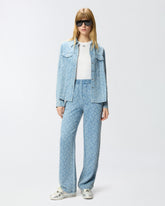 Denim shirt with Love Birds logo - | Pinko