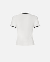 T-Shirt mit PINKO-Logo und Love Birds - Multicolor Schwarz-Weiß | Pinko