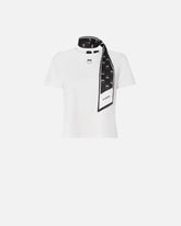 T-Shirt mit Tuch samt Logo Love Birds - Multicolor Schwarz-Weiß | Pinko