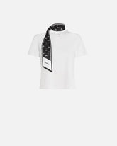 T-Shirt mit Tuch samt Logo Love Birds - Multicolor Schwarz-Weiß | Pinko