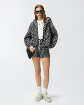Shorts with all-over Love Birds logo - Multicolor Black-White | Pinko