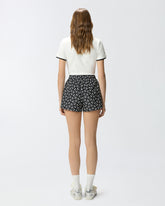 Shorts mit dem Logo Love Birds als Allover-Muster - Multicolor Schwarz-Weiß | Pinko