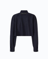 Pinstriped cropped shirt - Black | Pinko
