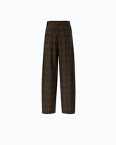 Barrel-Fit-Hose mit Mikro-Hahnentrittmuster - Multicolor Braun-Schwarz | Pinko