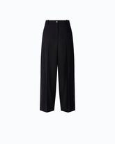 Barrel-fit trousers in wool-blend fabric - | Pinko