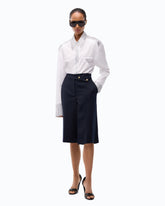 Bermuda shorts in stretch wool-blend fabric - | Pinko