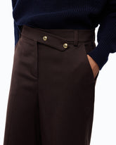 Bermuda shorts in stretch wool-blend fabric - | Pinko