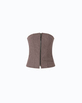 Bustier-Top mit Reißverschluss - Mehrfarbig Beige-Violett | Pinko