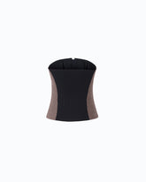 Bustier-Top mit Reißverschluss - Mehrfarbig Beige-Violett | Pinko