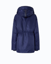 Down jacket in technical satin - Blue | Pinko
