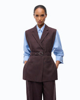 Vest with open sides and belt - Red | Pinko