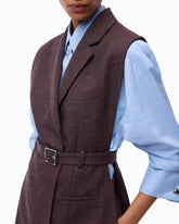 Vest with open sides and belt - Red | Pinko