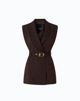 Seitlich offene Westenjacke mit Gürtel - | Pinko