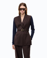 Vest with open sides and belt - Brown | Pinko