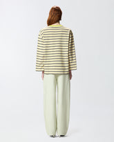 Gestreifter Pullover mit PINKO-Stickerei - | Pinko