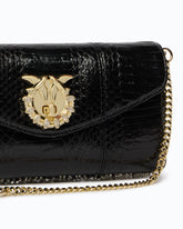 PINKO Galleria Love Bag Clutch small handbag in ayers leather with fringing - | Pinko