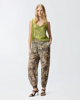 Ballonhose mit Camouflagemuster und hohem Bund - | Pinko