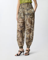 Ballonhose mit Camouflagemuster und hohem Bund - | Pinko