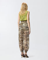 Ballonhose mit Camouflagemuster und hohem Bund - | Pinko