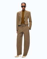 Barrel-fit trousers with belt - | Pinko