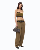 Barrel-fit trousers - Green | Pinko