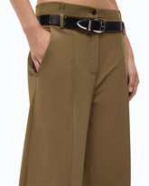Barrel-fit trousers - Green | Pinko