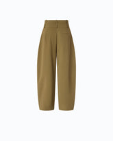 Barrel-fit trousers with belt - Green | Pinko