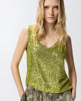 Fully sequinned vest top - | Pinko