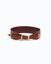 Layered leather belt, 7 cm - Red | Pinko