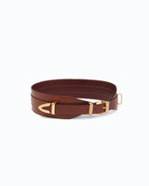 Layered leather belt, 7 cm - Red | Pinko