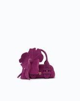 Nano Escape Bag aus Veloursleder mit Blume - Rosa | Pinko