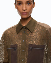 Lace shirt with pockets - | Pinko