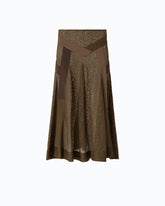 Flared lace midi skirt with inserts - | Pinko