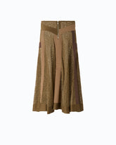Flared lace midi skirt with inserts - | Pinko