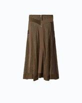 Flared lace midi skirt with inserts - | Pinko