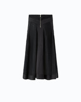 Flared lace midi skirt with inserts - Black | Pinko