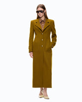 Long coat in wool-blend cloth - | Pinko