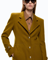 Long coat in wool-blend cloth - | Pinko