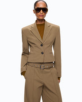 Slim-fit cropped blazer - | Pinko