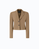 Slim-fit cropped blazer - Green | Pinko
