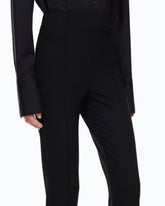 Skinny trousers in bi-stretch technical fabric - Black | Pinko