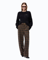 Ribbed sweater with small pocket - Black | Pinko