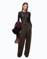 Floral stretch lace sweater - Black | Pinko