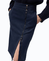 Nubuck leather-effect pencil skirt - | Pinko