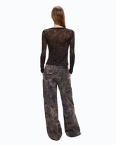 Cardigan mit floralem Camouflage-Print - Mehrfarbig Grün-Schwarz | Pinko