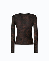 Cardigan mit floralem Camouflage-Print - Mehrfarbig Grün-Schwarz | Pinko