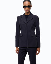 Anliegende Blazer-Jacke - Dunkelblau | Pinko