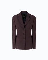 Eng anliegende Jacke aus geflammtem Gewebe - Rot | Pinko