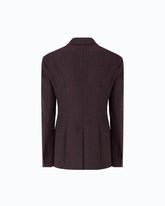 Eng anliegende Jacke aus geflammtem Gewebe - Rot | Pinko
